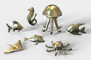 7 Nautical Charm 3D Model Set