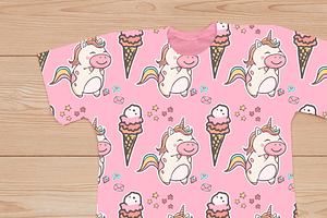 Unicorns Seamless Patterns Bonus