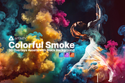 Colorful Smoke Assets For Affinity, a Brushes & More by Affinity Noise (Thumbnail 1 of 6)