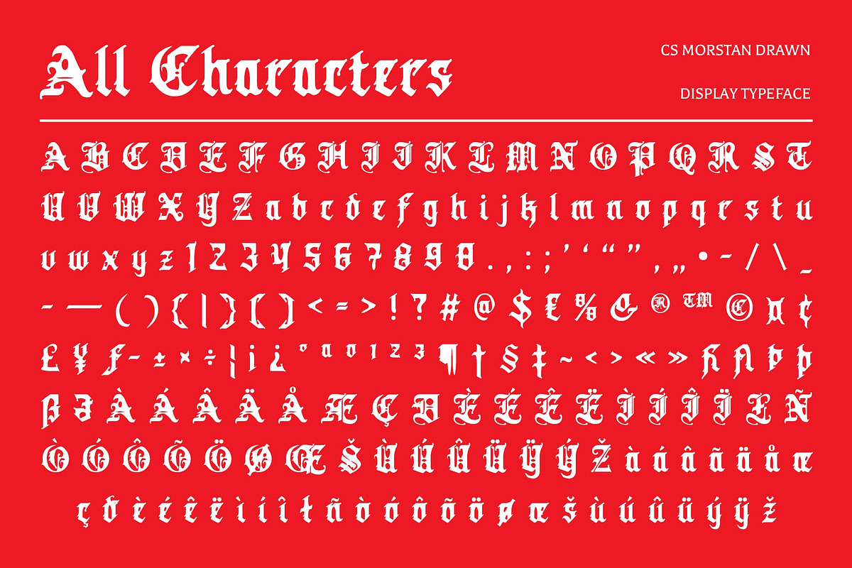 CS Morstan Drawn, a Blackletter Font by Craft Supply Co. (Photo 8 of 8)