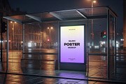 Lightbox Bus Stop Poster PSD Mockup, an Advertising Mockup by graphypix (Thumbnail 1 of 4)