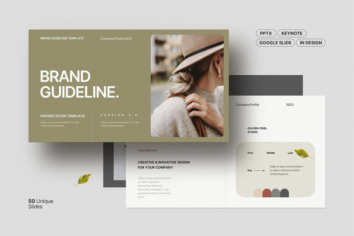 Minimal Brand Guideline Presentation, a Templates & Theme by GoldenPixelStudio (Photo 1 of 9)
