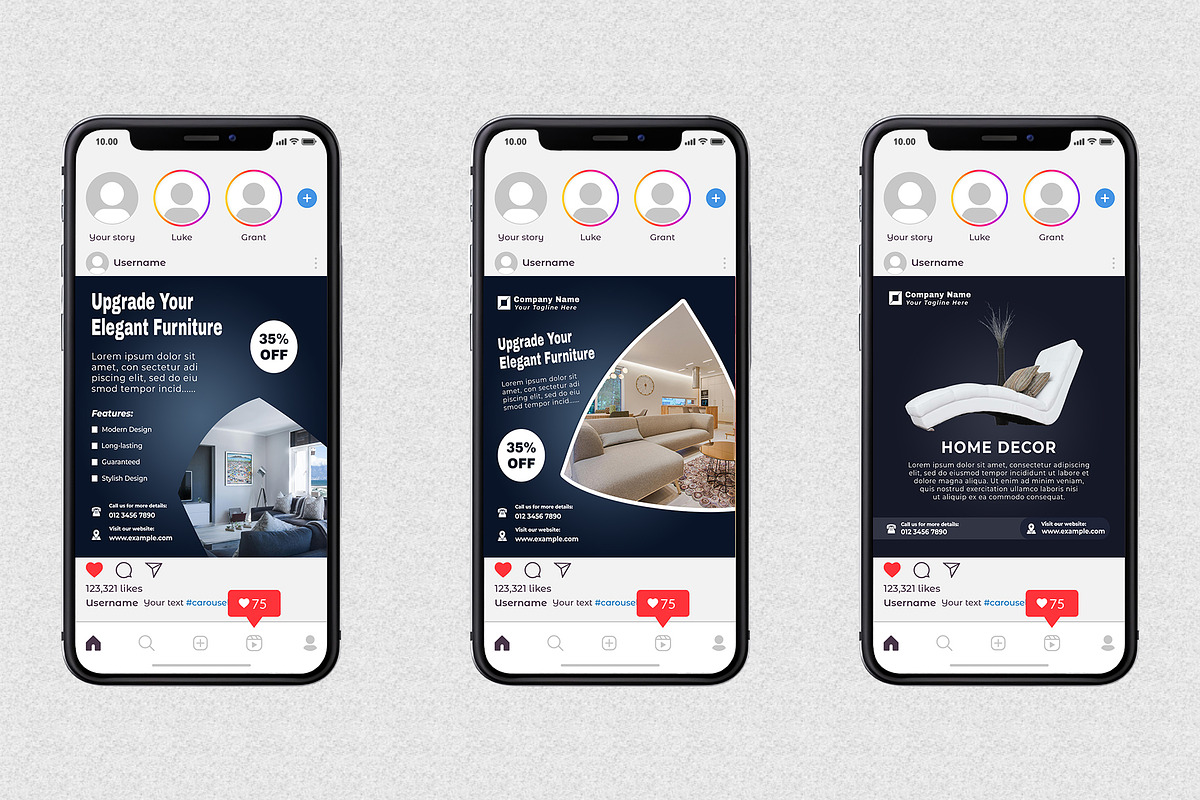 Furniture | 50 Posts | Insgram Posts, a Social Media Template by Mohammad Sarfaraz (Photo 5 of 6)