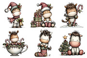 Whimsical Christmas Horse Clipart, an Illustration by Pixels.Craft (Thumbnail 3 of 6)