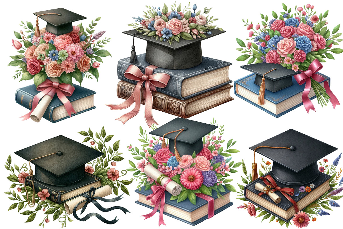 Graduation Cap Sublimation Clipart, an Illustration by Designworld (Photo 2 of 5)