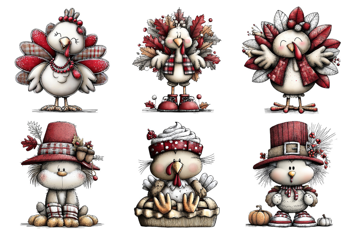 Whimsical Thanksgiving Tarki Clipart, an Illustration by Daily.Designs (Photo 2 of 5)