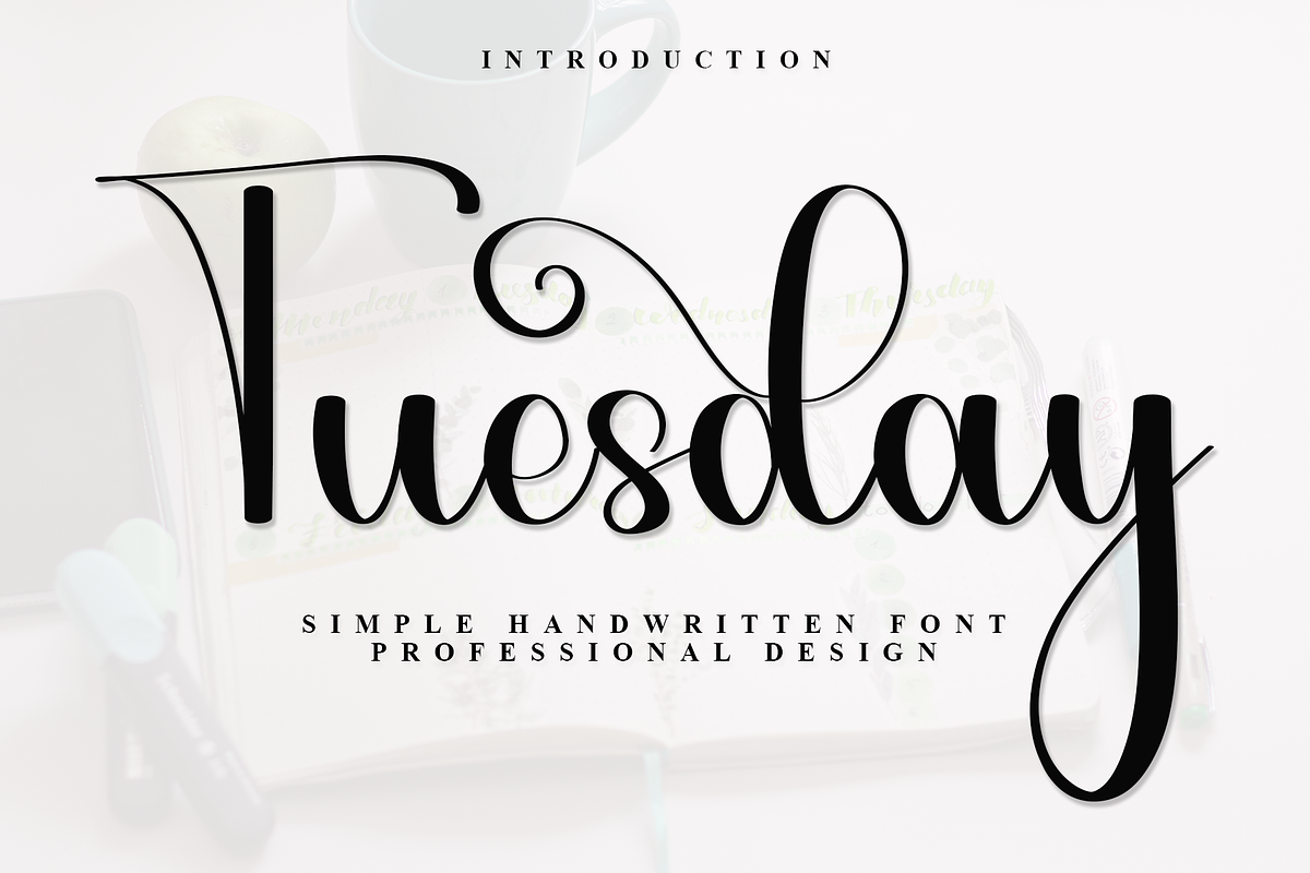 Tuesday, a Script Font by FreshTypeINK (Photo 1 of 7)