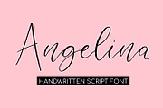 Angelina A Handwritten Script Font, a Handwritten Font by Freeling Design House (Thumbnail 1 of 4)