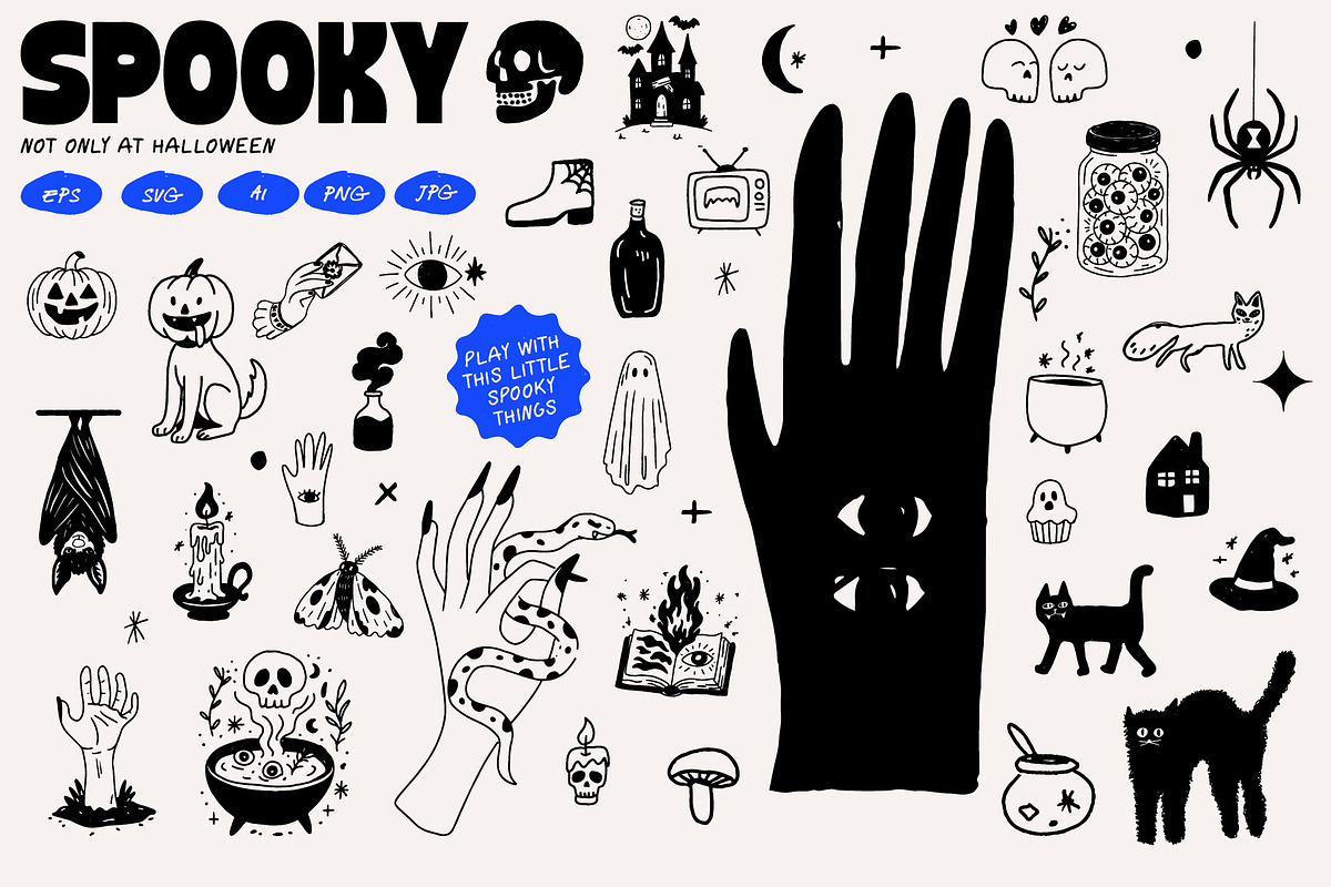 Spooky funny vector illustration, an Illustration by dicreate (Photo 3 of 11)