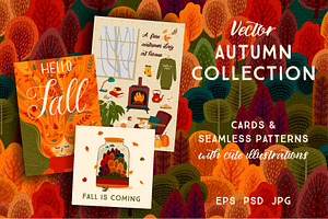 Autumn Collection. Cards & Patterns.