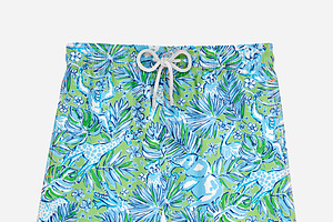 Blue And Green Safari Animal Pattern