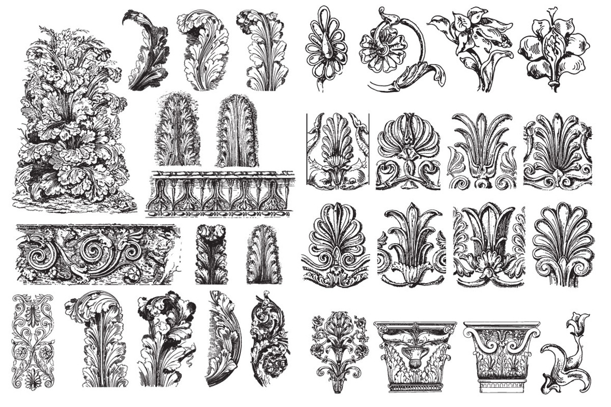 Vintage Architecture Design Elements, an Illustration by Vertigo Creative Products (Photo 2 of 8)