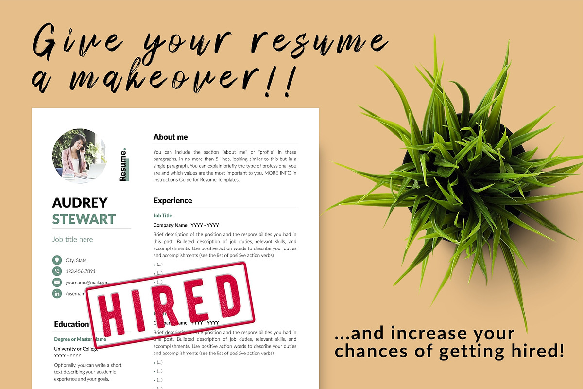 Modern CV Bundle / Resume - Audrey, a Resume Template by Templates Design Co. (Photo 16 of 17)