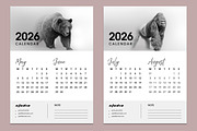 Black And White Wall Calendar, a Stationery Template by ContestDesign (Thumbnail 3 of 4)