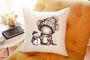 Christmas Mouse Clipart, an Illustration by Sublimation Artist (Thumbnail 6 of 6)