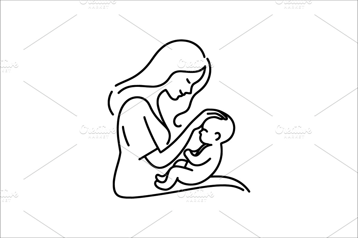 Mother and Child Logo, a Branding & Logo Template by Vectorium Studio