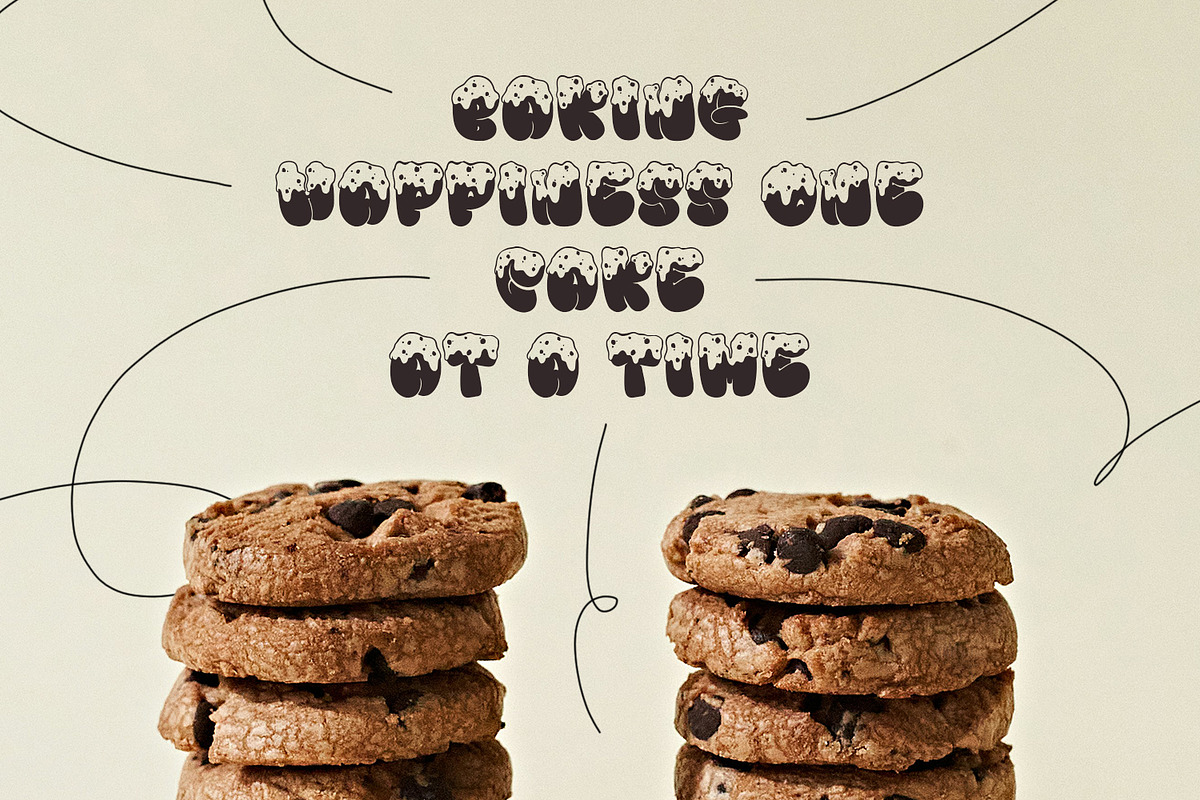 Cookice Cute Food Dripping Delicious, a Handwritten Font by Maulana Creative (Photo 6 of 6)