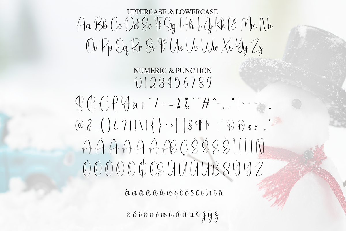 Happy Snowman | Script Font, a Handwritten Font by Scratchones (Photo 7 of 8)