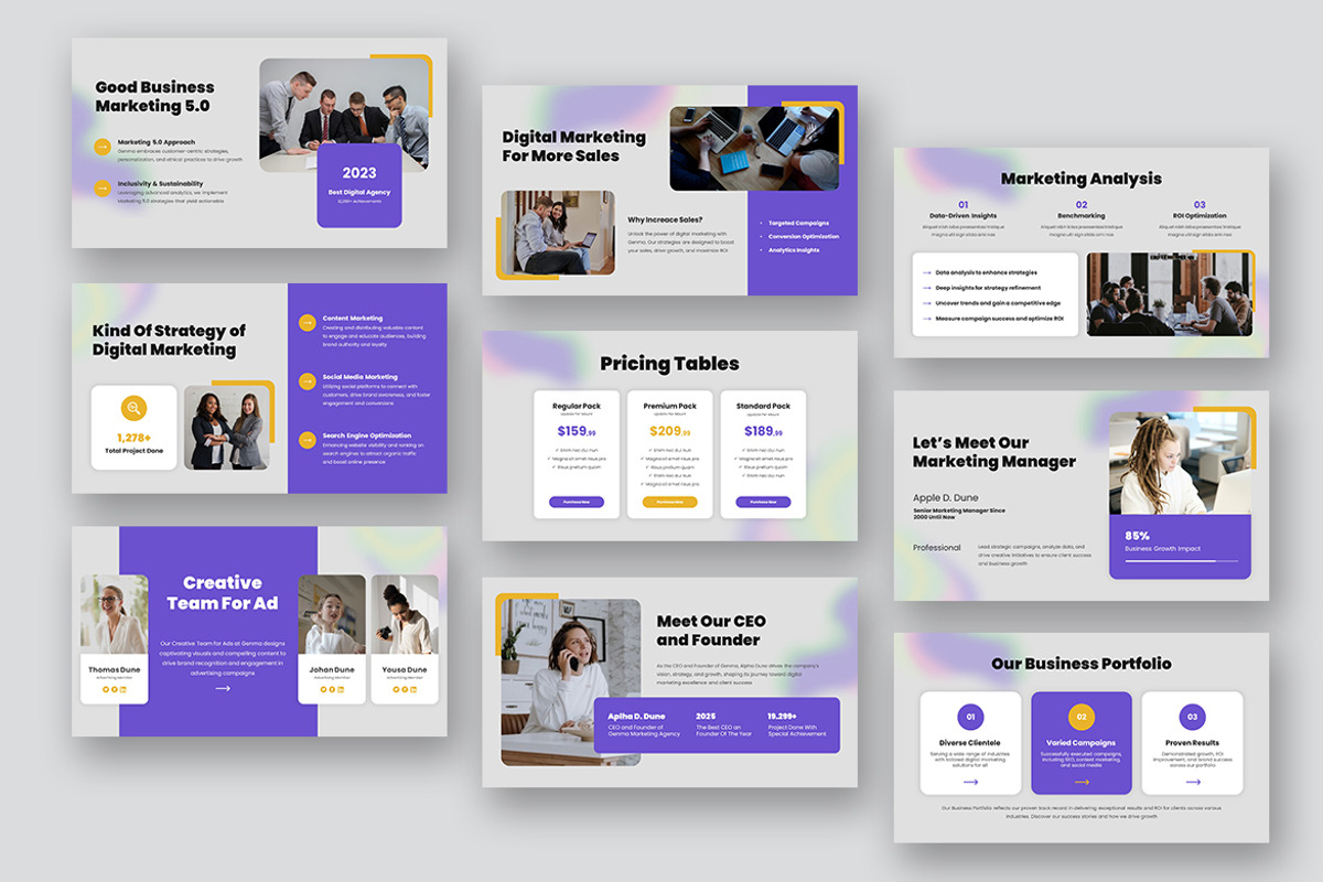 Genma Digital Marketing Agency PPT, a Presentation Template by kerismaker (Photo 5 of 10)