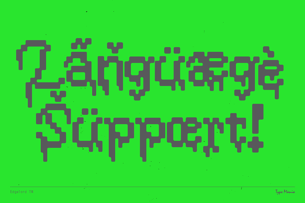 Edgelord TM – Medieval 8-bit Font, a Blackletter Font by Type Mania (Photo 9 of 10)