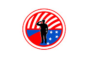 USA Officer Salute Icons Set, an Object Graphic by yasushie (Thumbnail 8 of 16)