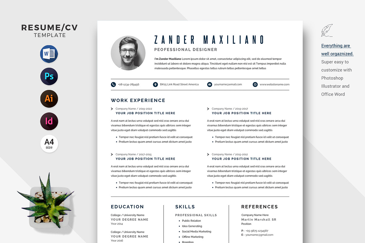 Resume/CV, a Resume Template by ArtisticLand (Photo 1 of 3)