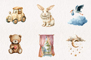 Watercolor Tiny Moments Clipart Set, a Seasonal Illustration by CreationArt (Thumbnail 3 of 7)