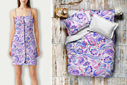 Boho Purple Ethnic Paisley Pattern, a Pattern Graphic by Gullenda (Thumbnail 4 of 6)