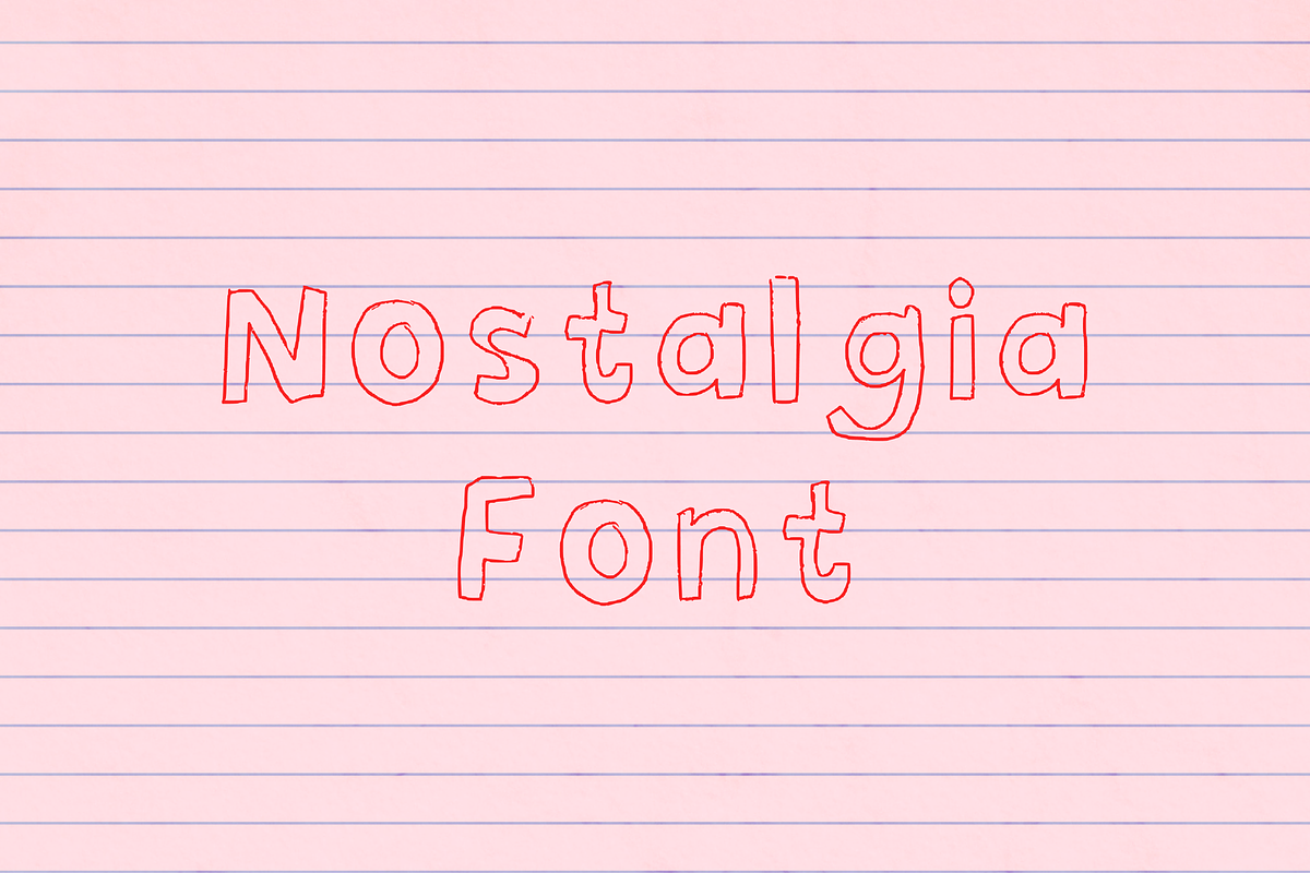 Nostalgia Aesthetic Handwritten Font, a Handwritten Font by Studio C (Photo 1 of 6)
