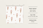 Strawberry ice cream –vector version, a Pattern Graphic by Olena Kuznietsova (Thumbnail 4 of 7)