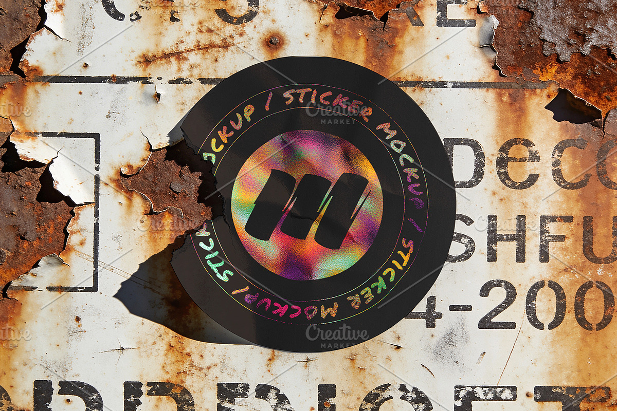 Sticker Mockup Set, an Advertising Mockup by ForgeDesign (Photo 5 of 6)
