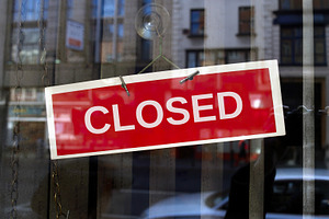 closed sign in English, a Photo by WorldOfPhotos