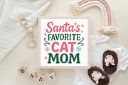 Christmas Cat Mom Santa's Favorite, an Illustration by CraftArtStudio (Thumbnail 4 of 4)