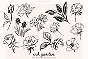 Ink Garden - 50 Brush Line Elements, a Decorative Illustration by PeDe Designs (Thumbnail 5 of 7)