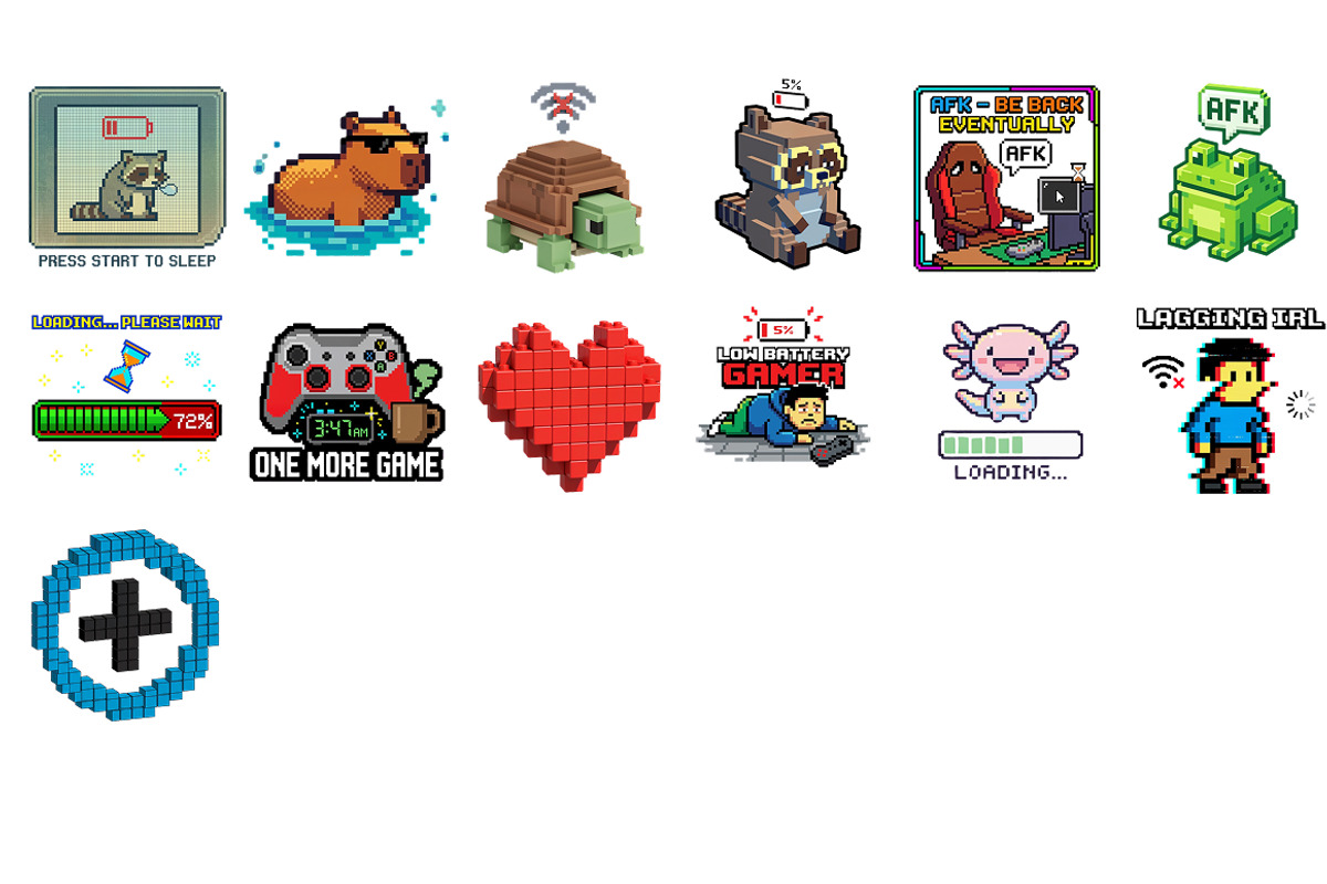 Retro Game Pixel Clipart Set - 37PNG, a Technology Illustration by InkyQueenArt (Photo 5 of 6)