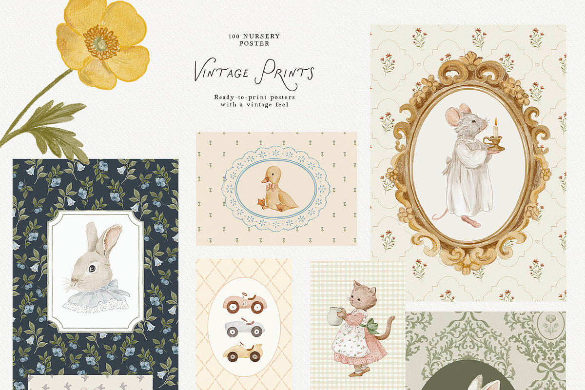 The Gentle Storybook Vintage Prints, a Background Graphic by Muse Artist (Photo 21 of 26)