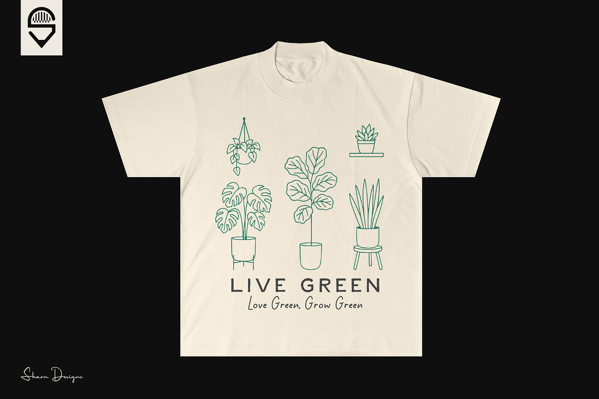 Indoor houseplants line art design, a Graphic by shaondesigns (Photo 4 of 4)