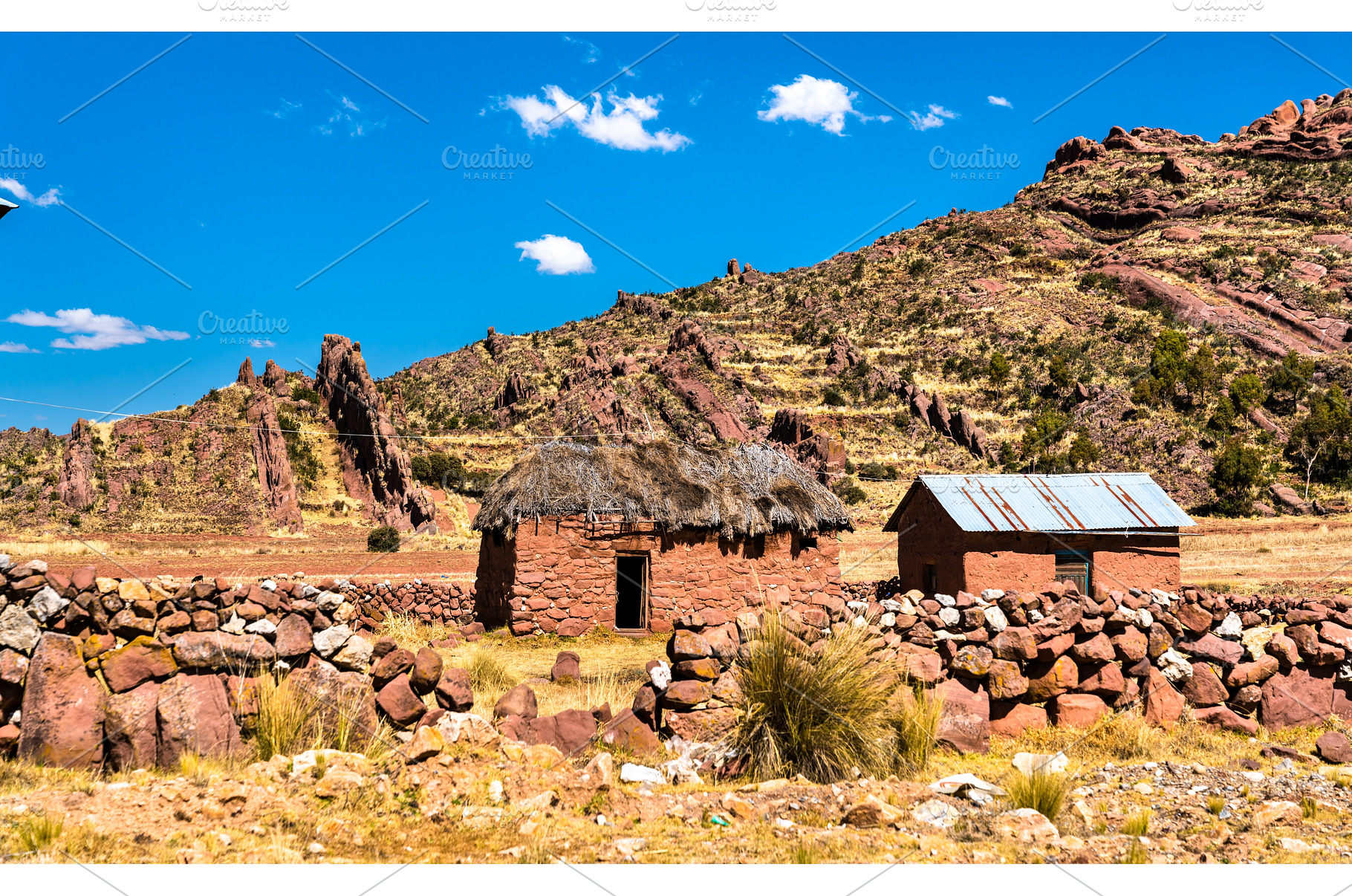 Traditional adobe house in Peru, an Architecture Photo by Leonid Andronov