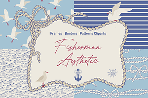 Fisherman Aesthetic Collection, a Pattern Graphic by DigARTbyHavroshka