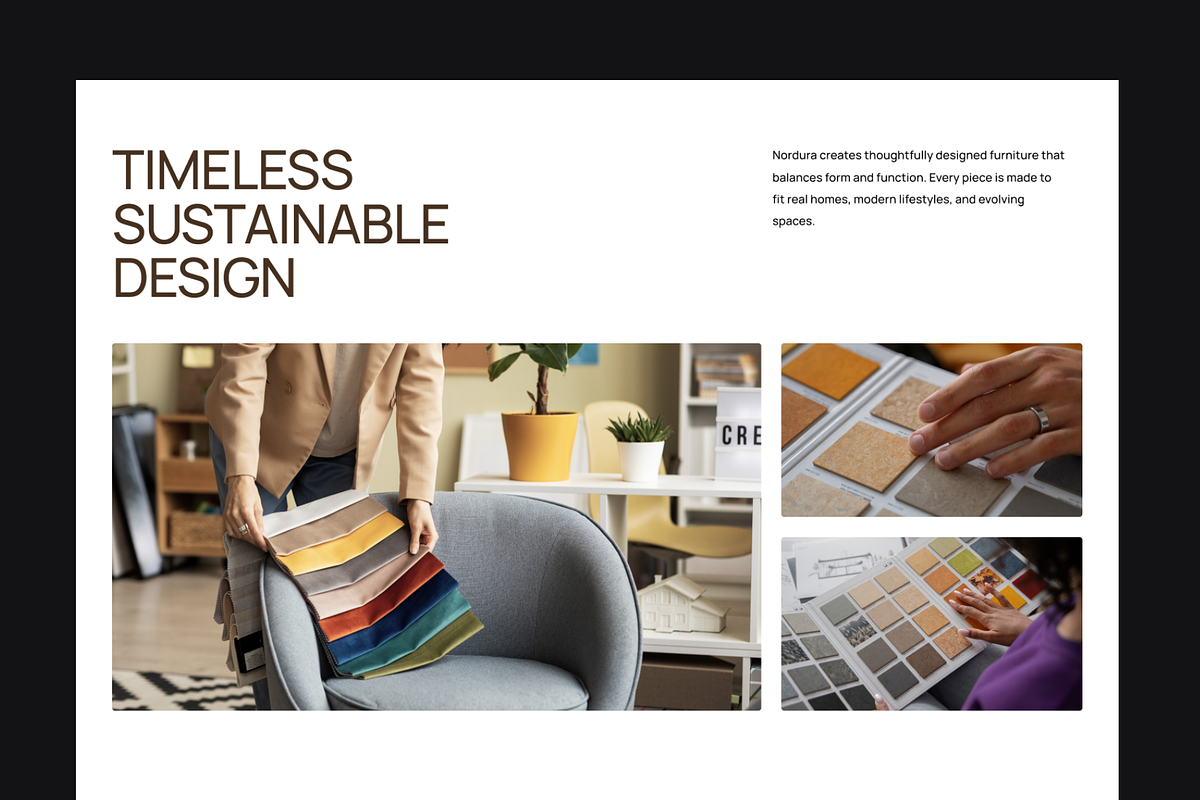 Figma Furniture Brand Landing Page, a Landing Page Template by Musara (Photo 3 of 6)