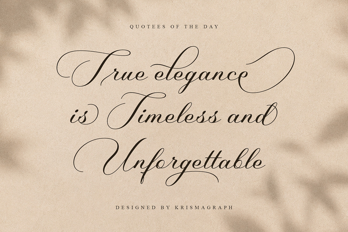 Fesbrise – Luxury Calligraphy Script, a Script Font by Krismagraph (Photo 7 of 10)