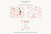 Pink Flowers Alphabet Clipart, a Decorative Illustration by GlamArtZhanna (Thumbnail 2 of 8)