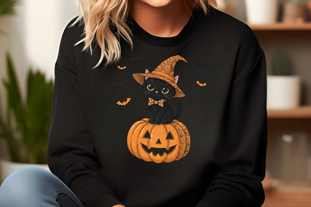 Witchy Cat PNG, an Illustration by Craft Nest (Photo 3 of 6)