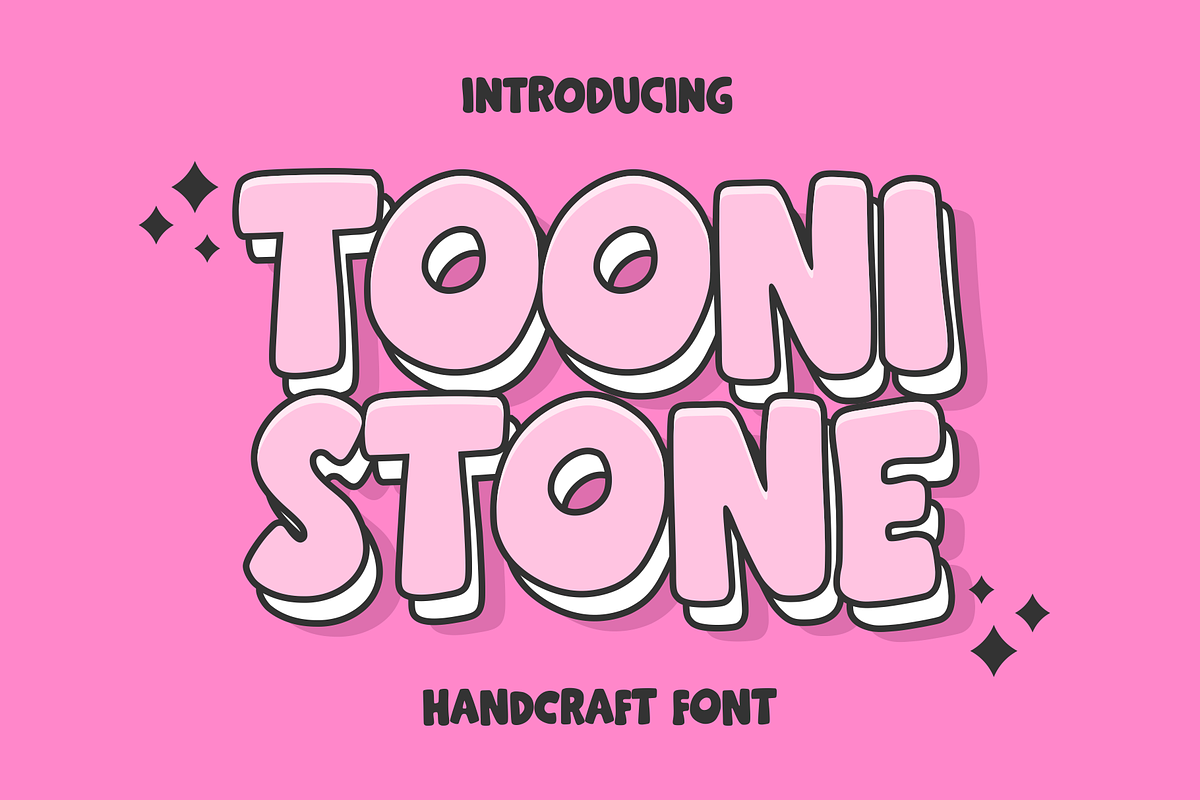 Toonistone Handcraft, a Sans Serif Font by 24Design Studios (Photo 1 of 7)