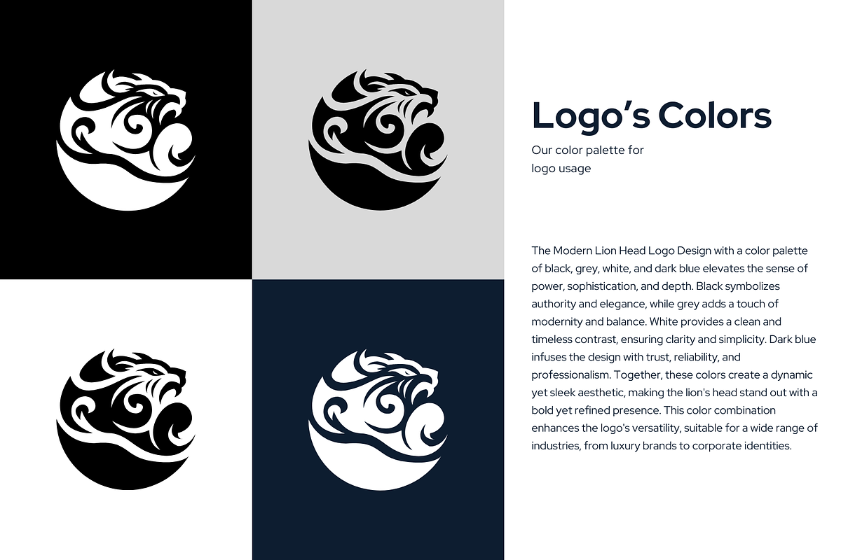 Modern Lion Tith Wave Logo Design, a Branding & Logo Template by Brand_Hero (Photo 4 of 5)