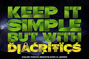 Color fonts ResotE-Fruits, a Font by glukfonts (Thumbnail 5 of 9)