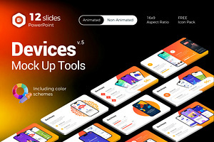 Devices Mockup Tools PowerPoint, a Presentation Template by Presentation Templates