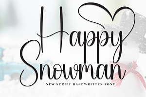 Happy Snowman | Script Font