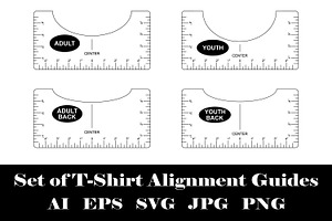 Set of T-Shirt Alignment Guides
