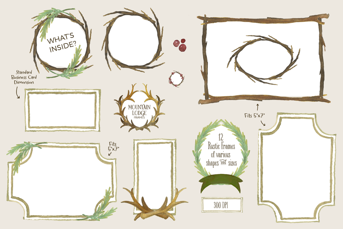 The Mountain Lodge Frames, an Illustration by KLUGE+CO (Photo 2 of 3)